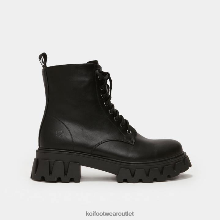 Men KOI footwear Black Muted Shadow Lace Up Boots TDVL188