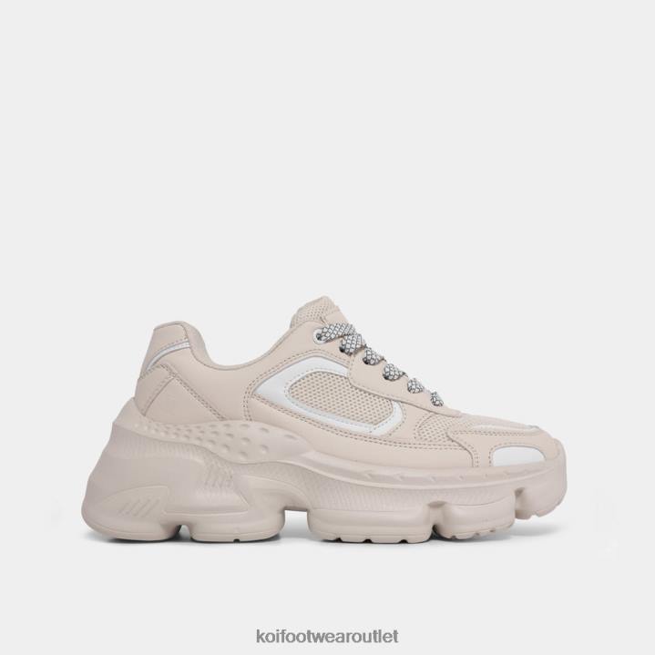Men KOI footwear Beige Bleached Sand Atomic Trainers TDVL212