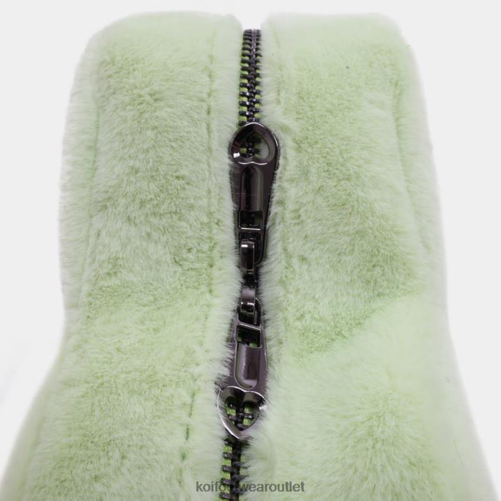 Women KOI footwear Green Green Cloud Heart Flutters Faux Fur Bag TDVL169