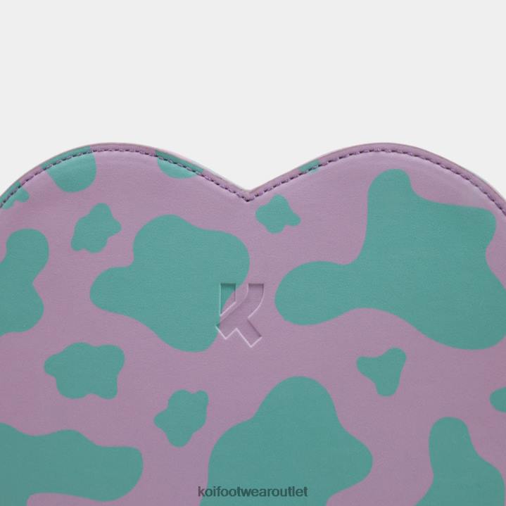 Women KOI footwear Purple Funky Town Lilac Cow Print Bag TDVL171