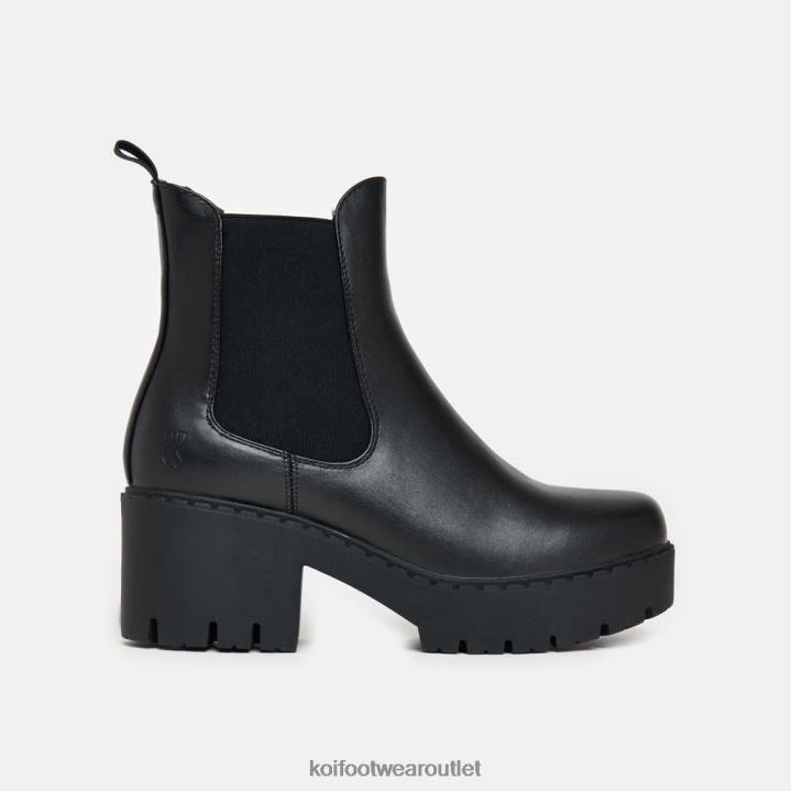 Women KOI footwear Black Orson Switch Chelsea Boots TDVL103