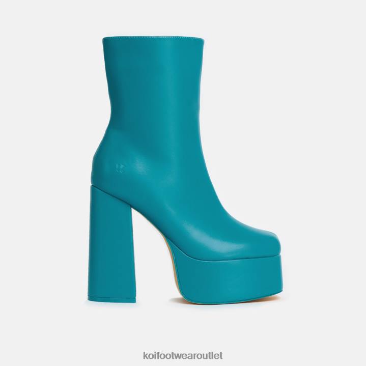 Women KOI footwear Blue Lexus Steel Platform Heeled Boots TDVL71