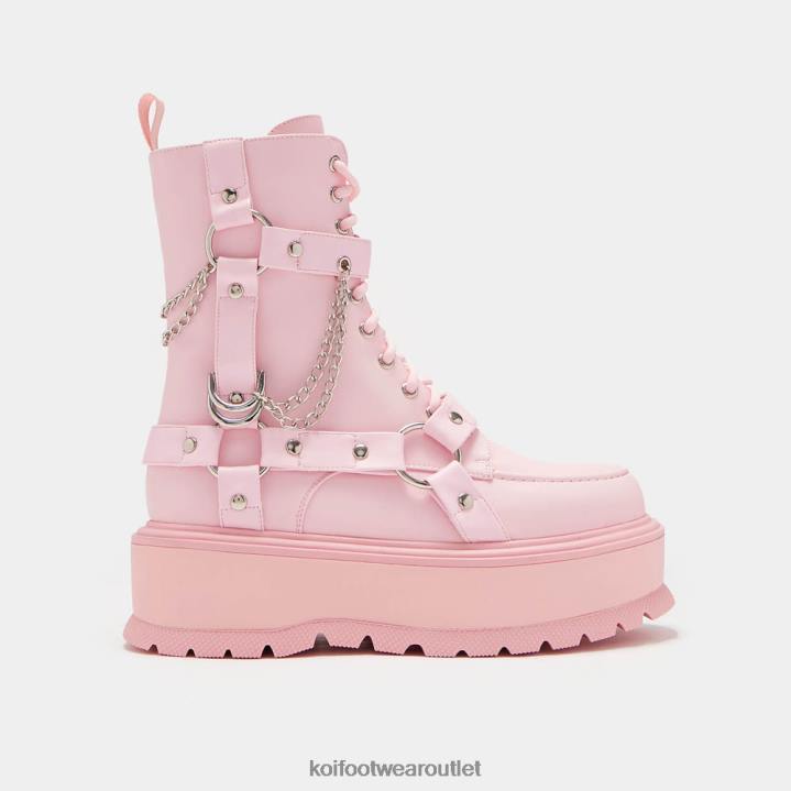 Women KOI footwear Pink Yami Pastel Platform Boots TDVL85