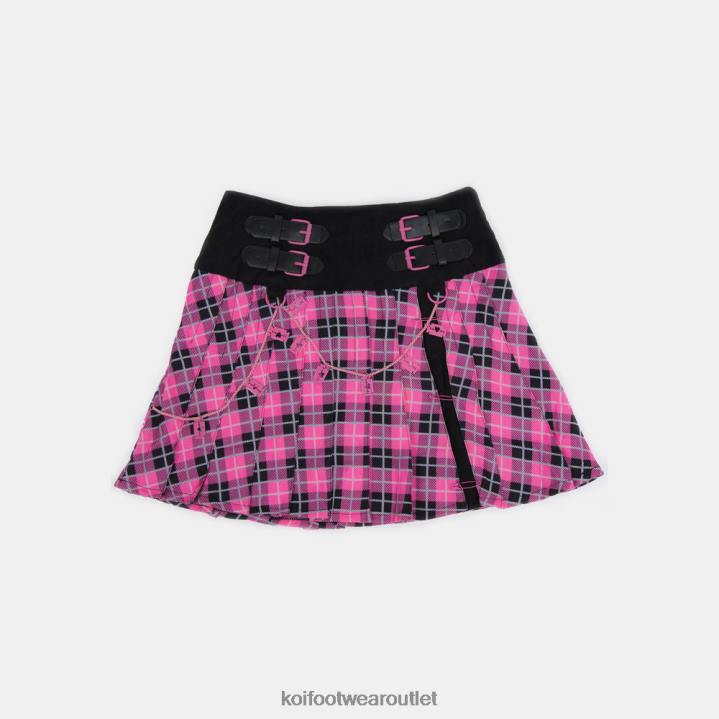 Women KOI footwear Black Yami Tartan Skirt TDVL160