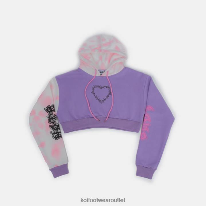 Women KOI footwear Purple Yami Cropped Hoodie TDVL157