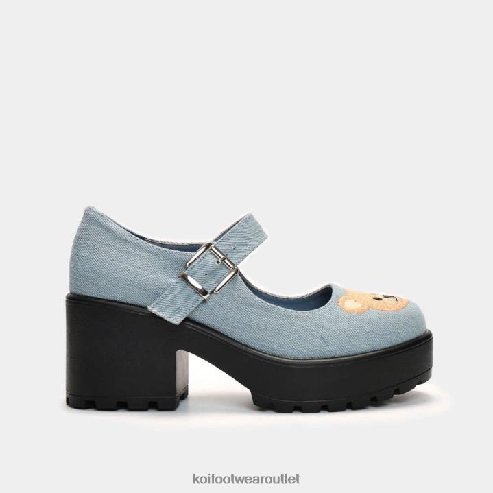 Women KOI footwear Blue Tira Mary Janes 'Yogi Teddy Bear Edition' TDVL17