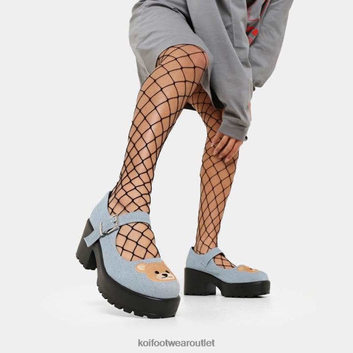 Women KOI footwear Blue Tira Mary Janes \'Yogi Teddy Bear Edition\' TDVL17