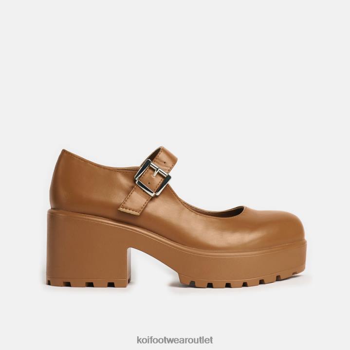 Women KOI footwear Orange Tira Mary Janes 'Burnt Edition' TDVL12